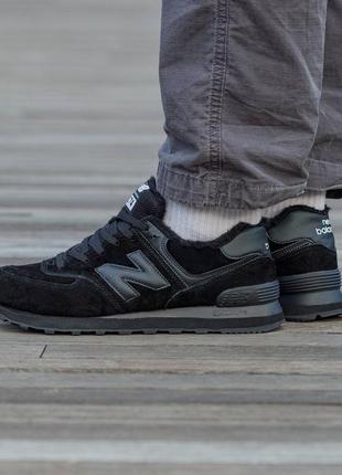 Зимние кроссовки new balance 574 winter black