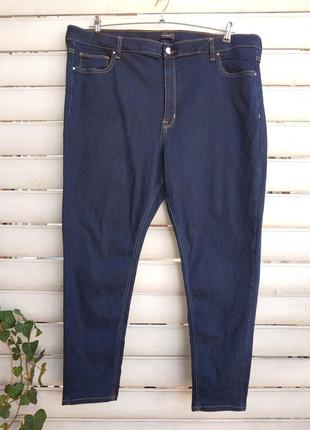 24 джинсы m&s темно синие скини, большого размера4 фото