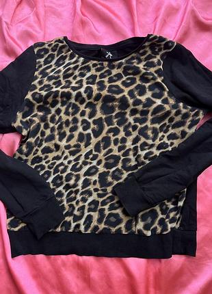 Кофта джемпер світшотлео леопарт прозорий реглан atmosphere