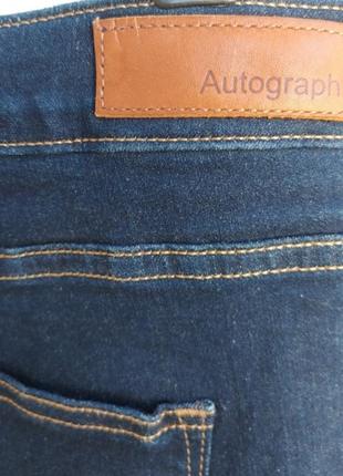 24 джинсы m&s темно синие скини, большого размера3 фото