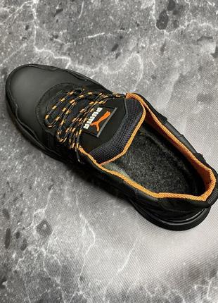 Зимние мужские ботинки puma black orange (мех) 40-443 фото