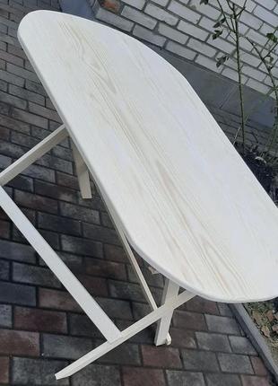 Стол раскладной деревянный 100*60 см овальный, ручная работа