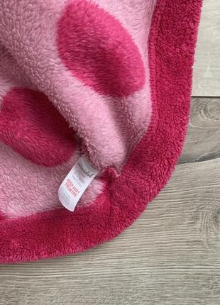 Теплый розовый махровый халат на девочку 2-3 года2 фото