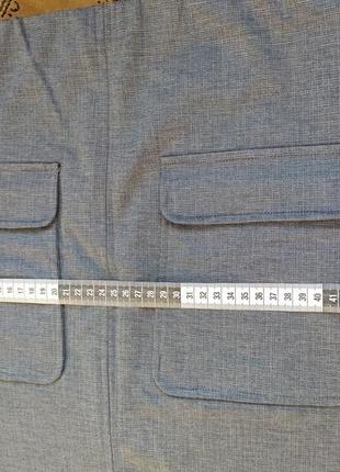 Сіра юбка з карманами3 фото
