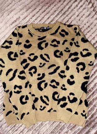 Теплый свитер женский коричневый черный s-m-l oversize