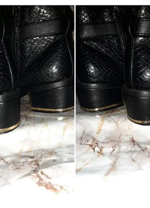 Чорні демісезонні черевики на середніх підборах, з пряжечками10 фото