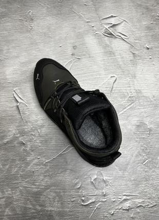 Зимние мужские ботинки puma black haki (мех) 40-41-42-43-44-457 фото