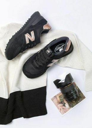 Распродажа🔥шикарные женские кроссовки new balance 574 черный цвет (весна-лето-осень)😍4 фото