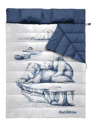 Спальний мішок naturehike double sleeping bag with pillow "polar bear" nh21msd06