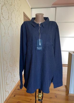 Теплая байковая рубашка-туника 🔥 батал