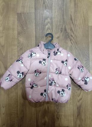 Куртка с minnie mickey mouse h&m без капюшона