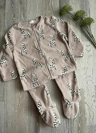 Чоловічок флісовий теплий для немовлят піжама сліп