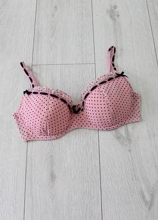 Розовый бюстгальтер в горошек secret possessions