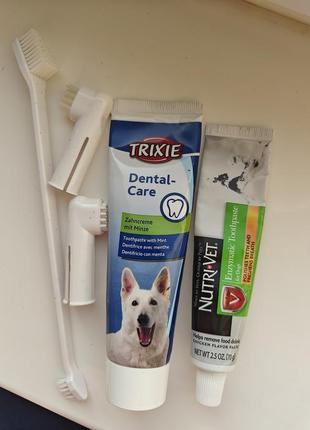 Набір для чищення зубів собак trixie, nutrivet1 фото