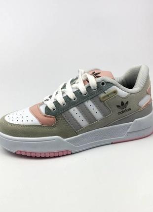 Adidas forum low grey&pink