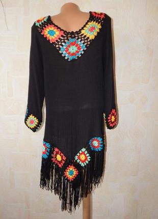 Туника с кружевными вставками