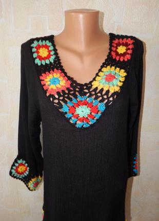 Туника с кружевными вставками