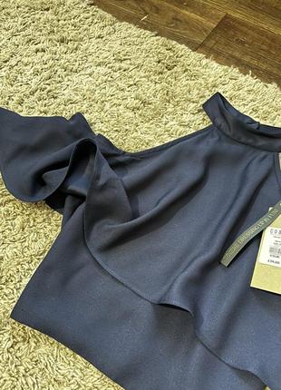 Укорочена блуза топ майка блузка з чокером в відкритими плечима2 фото