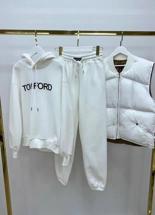 Білий спортивний прогулянковий костюм том форд tom ford