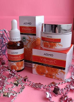 Акція на 5дн! набор! сыворотка + крем для лица admd vitamin c