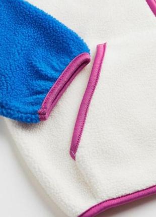 Стильна брендова тепла кофта з шерпи для дівчинки h&m (сша)