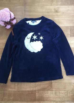 Синя плюшева піжамка love to lounge. піжама місяць зірки.