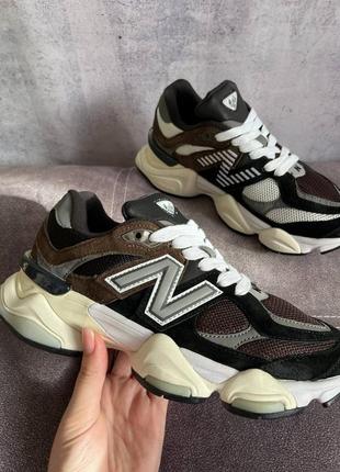 New balance 9060  brown black3 фото