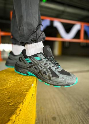 Asics gel-venture 6 "black/green2 фото