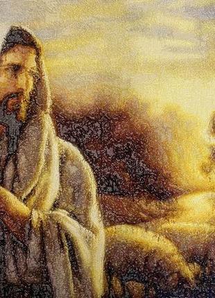 Вышитая картина, икона, образ «иссус- добрый 4)»