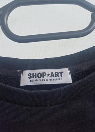 Черный свитшот с надписью not a saint итальянского бренда shop art, размер s-m3 фото