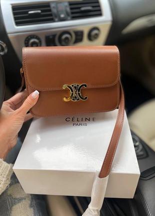Сумка кроссбоди celine brown premium