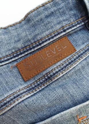Мужские синие джинсы скинны на пуговицах от бренда sublevel4 фото
