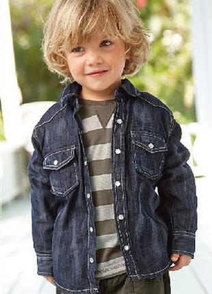 Рубашка next 3-4 года джинс 98-104