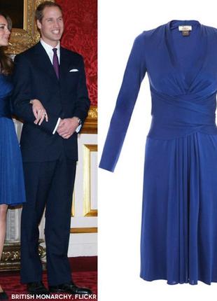 Преміум клас "issa london"-легендарне лазурно-синє плаття 100% шовк