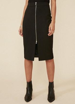 Стильна класична жіноча спідниця на блискавці, чорна спідниця oasis з біркою