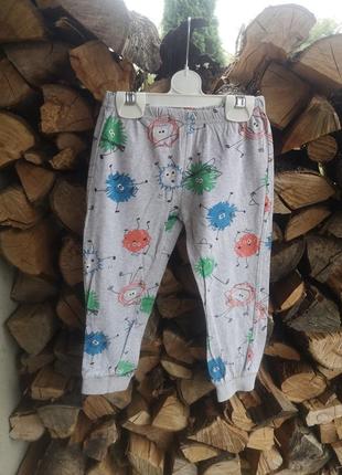Трикотажные брюки f&amp;f на 3-4 года 98-104 см штанишки пижамные штанишки на резинке домашние на мальчика
