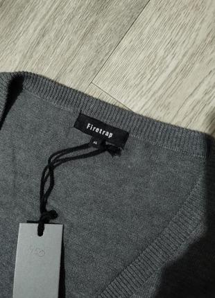 Мужской серый кардиган / firetrap / кофта / свитер / мужская одежда / серый свитшот /2 фото