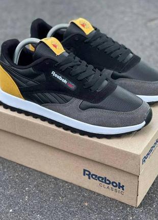 Кроссовки reebok black-silver-yellow4 фото