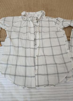 Рубашка женская фирменная h&amp;m🍦 100 % cotton 🍐 женская рубашка h&amp;m5 фото