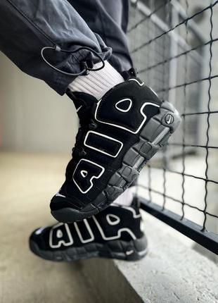 Мужские кроссовки nike air more uptempo 96 "black/white"