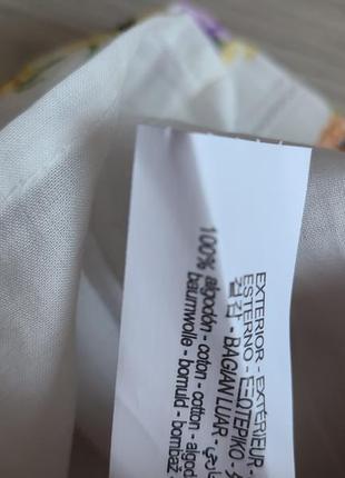 Платье сарафан цветочный принт белое коттон zara xs s m 3152/2038 фото