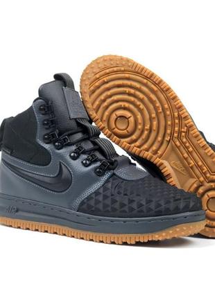 Чоловічі утеплені зимові кросівки черевики  nike lunar duckbot/чоловіче зимове взуття на сніги утеплені хутром/