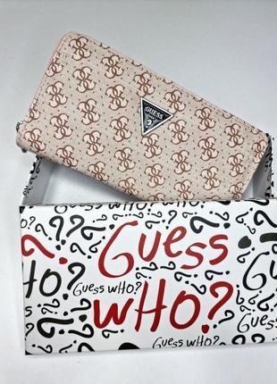 Жіночий стильний гаманець guess beige