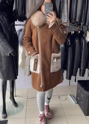 Дублянка хутро песець овчина