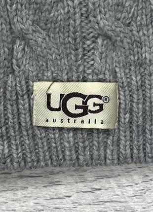 Ugg australia шапка вязаная женская серая оригинал2 фото