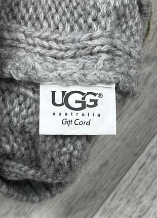 Ugg australia шапка вязаная женская серая оригинал6 фото