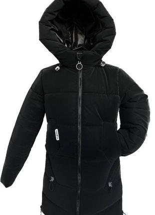 Куртка длинная удлиненная зимняя desing, пальто для девочки 134-152 см2 фото