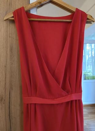 Красное женское платье с запахом🥰 женское красное платье🥰2 фото