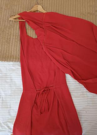 Красное женское платье с запахом🥰 женское красное платье🥰8 фото