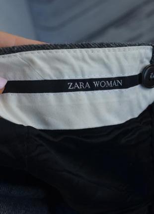 Xs - s жіночі трендові базові теплі штани брюки палаццо рівні однотонні вовна зара zara5 фото